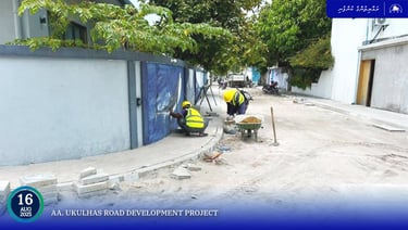 Ukulhas island road improvements supporting community and guests