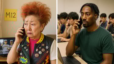 特殊詐欺の電話を受ける高齢女性とかける若者たちのイメージ画像|堺市のニュースならサカイタイムズ