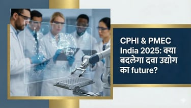 Global pharma event CPHI & PMEC India 2025 thumbnail showing international experts, AI medical tech.