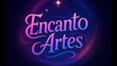 Imagem da Encant7o Artes representando o cuidado e a delicadeza de peças feitas à mão em resina, co