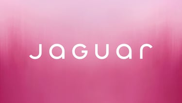 Jaguar new logo on pink background © Jaguar 2025