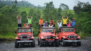 Lava Tour Merapi dengan Jeep 4WD di lereng Gunung Merapi Yogyakarta