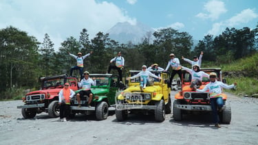 Suasana wisata Jeep Merapi yang aman dan nyaman untuk keluarga
