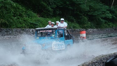 Suasana wisata Jeep Merapi yang aman dan nyaman untuk keluarga