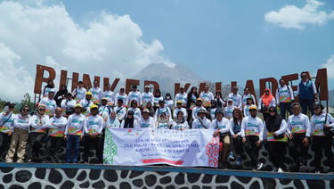 Pemandangan Gunung Merapi DiBungker Kaliadem Lava Tour Merapi