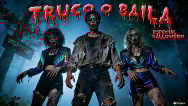 canción TRUCO O BAILA, disco, dance, halloween, terror.