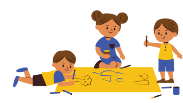 Kids doing artwork