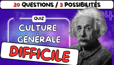 Vignette d'un Quiz de culture générale difficile