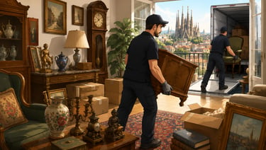empresa vaciando un piso en Barcelona