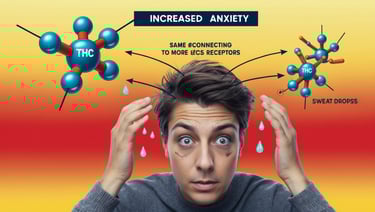 thc and cbd for anxiety with a stressed out man