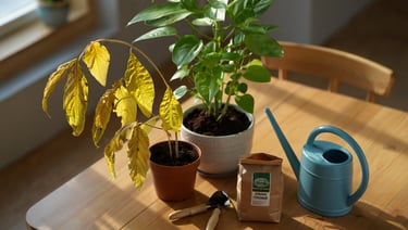 Guia rápido para salvar plantas com folhas amarelas. Dicas práticas para agir imediatamente.
