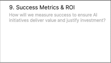 AI Success Metrics & Return On Investment