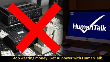 An image showing a big red "X" over expensive equipment and stacks of cash, next to a checkmark over