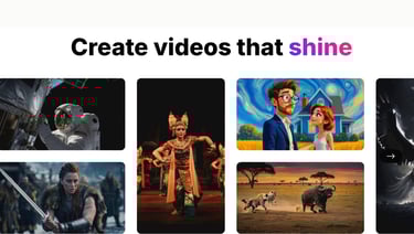 a collage of video template images of a variety of pictures
