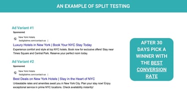 and example of split testing