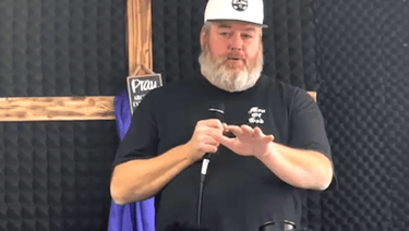 Pastor Keith speaking at a church helping Christian men overcome porn addiction.