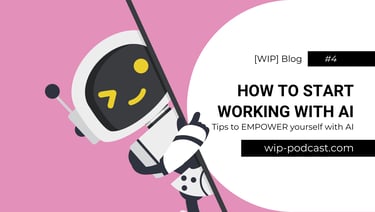 illustrated robot, winking - blog title - wip-podcast.com