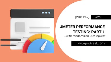 illustrated browser with fast speed test meter - blog title - wip-podcast.com