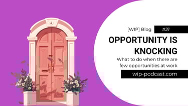 illustrated door with plants on either side - blog title - wip-podcast.com