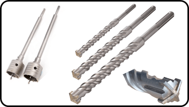 Brocas para martillos neumáticos y eléctricos. SDS MAX. SDS PLUS. HIKOKI. HILTI. MAKITA. BOSCH.