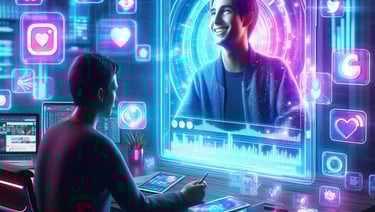 Una persona aprendiendo qué es el marketing digital y contactando a un influencer