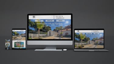 Site de vente sur plan 3D affichant une conception architecturale moderne