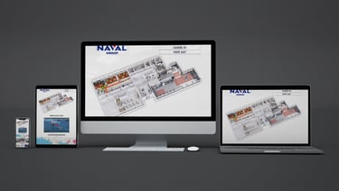 Site web de promotion immobilière affichant un rendu architectural 3D