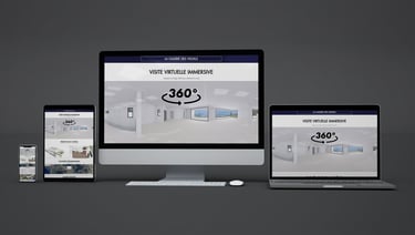 Visuel 3D intégré à une landing page immobilière VEFA mobile-friendly
