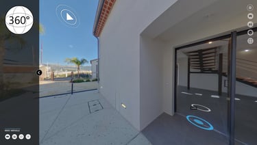 Intérieur lumineux filmé en 4K avec visite virtuelle immersive