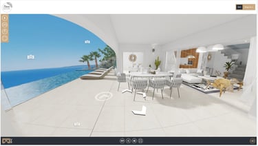Une expérience de visite virtuelle à 360 degrés en imagerie 3D de synthèse