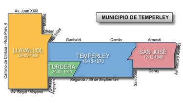 Mapa del Municipio de Temperley