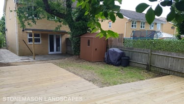 Decking & Budget Patio Paving Slabs & Pergola, Shelter Canopy.