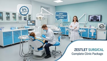 Fotele dentystyczne i kompletne wyposażenie kliniki z łatwymi planami ratalnymi 0% | Zestlet Surgica