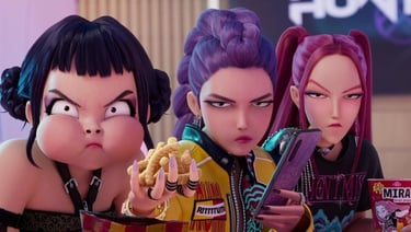 Cena do filme as guerreiras do k-pop