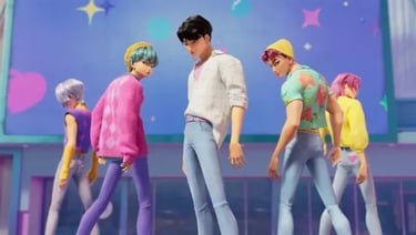 Cena do filme as guerreiras do k-pop