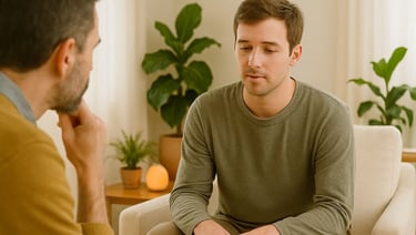 Homme en accompagnement sur la blessure de l'abandon et la dépendance affective à Lyon