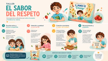 Taller el sabor del resperto El mundo de DAnny por elianafoodie eliana patiño lopez colegios escuela