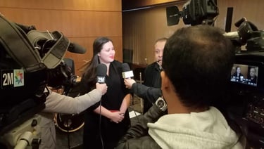 Tatyana Trifonova and Hamza Souissi interviewed from 2M and SNRT in Morocco. February 2023