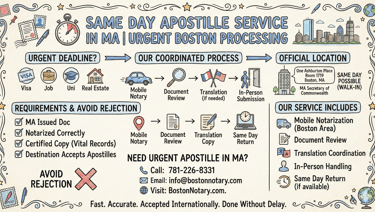 Massachusetts apostille certificate issued at One Ashburton Place Boston