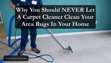 Never let an in-home carpet cleaning machine onto rugs