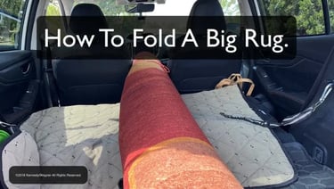 How to fold a rug for transport