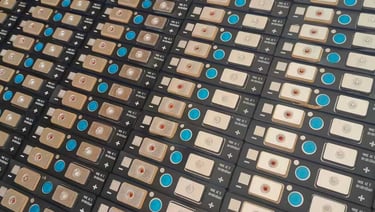 top view of prismatic lithium cells