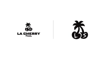 Cris A. Works- La Cherry Fiesta All Logo Alternatives- Black and White Version