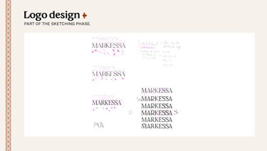 Cris A. Works- Markesa Logo- Inicital Sketches