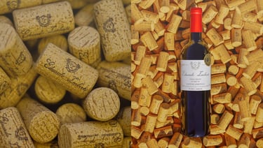 Cris A. Works- Eduardo Imberti Logo in Wine Cork Photoshoot
