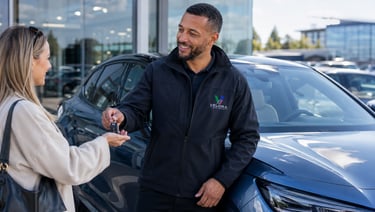 keys being handed to a client 