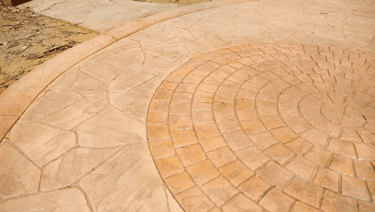 concrete patio with stamped patterns in spring hill fl