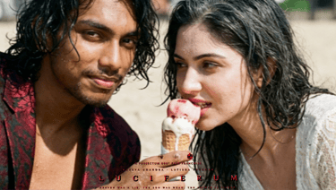 Kesava Chandra as Brahma Vardha with Latisha Freeman as Varhouesa in Luciferum (2031)