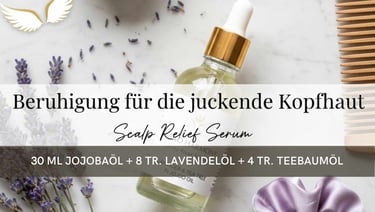 Lavendelblüten und Jojobaöl für die Kopfhautpflege bei juckender Kopfhaut und Extensions.