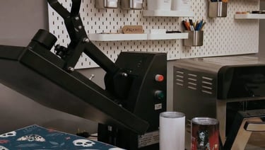 Kooksey Heat Press & Mini Oven sublimating fabric and skinny tumblers